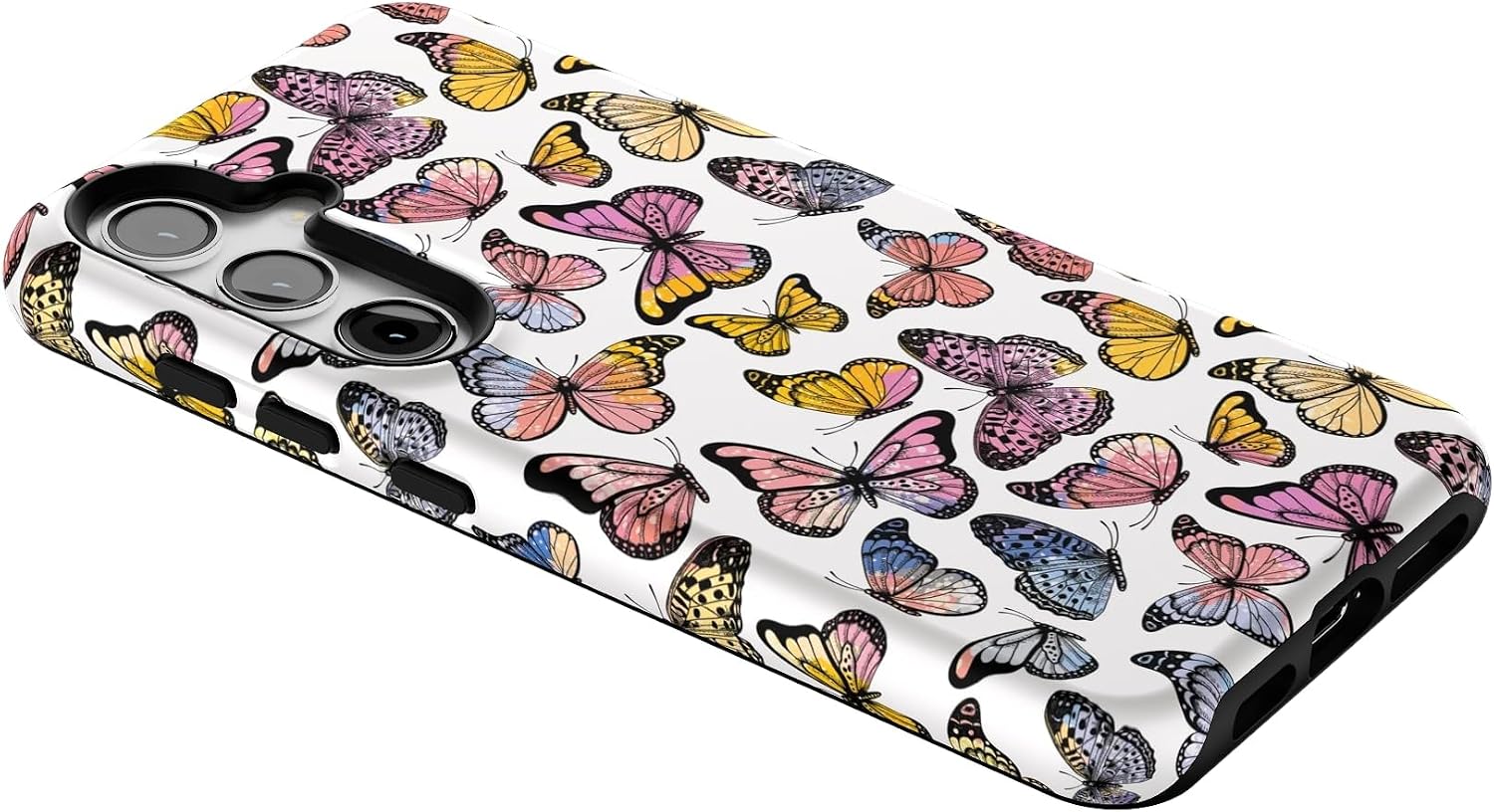 Casely Galaxy S24 Case | Free Spirit | Rainbow Butterfly | Essential Slim Dual-Layer Protective Design