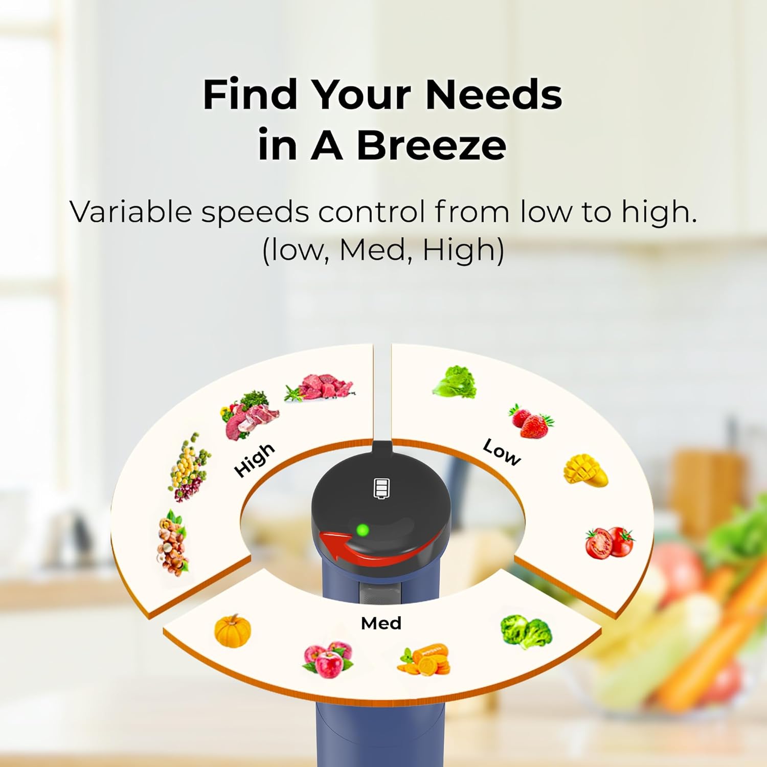 Rosewill 6-in-1 Multi-Speed Cordless Rechargeable Immersion Hand Blender, Heavy Duty Motor - Stick Blender, Beaker, Whisk, Chopper, Dual Beater, Milk Frother - For Smoothies, Baby Food, Soup - Blue