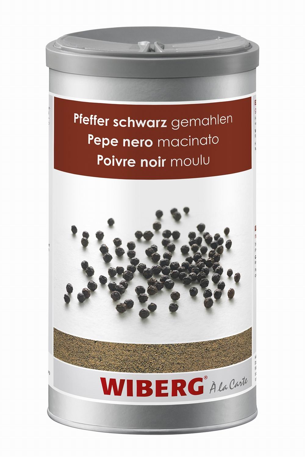 Wiberg Pfeffer schwarz gemahlen 555g, 1er Pack (1 x 555g)