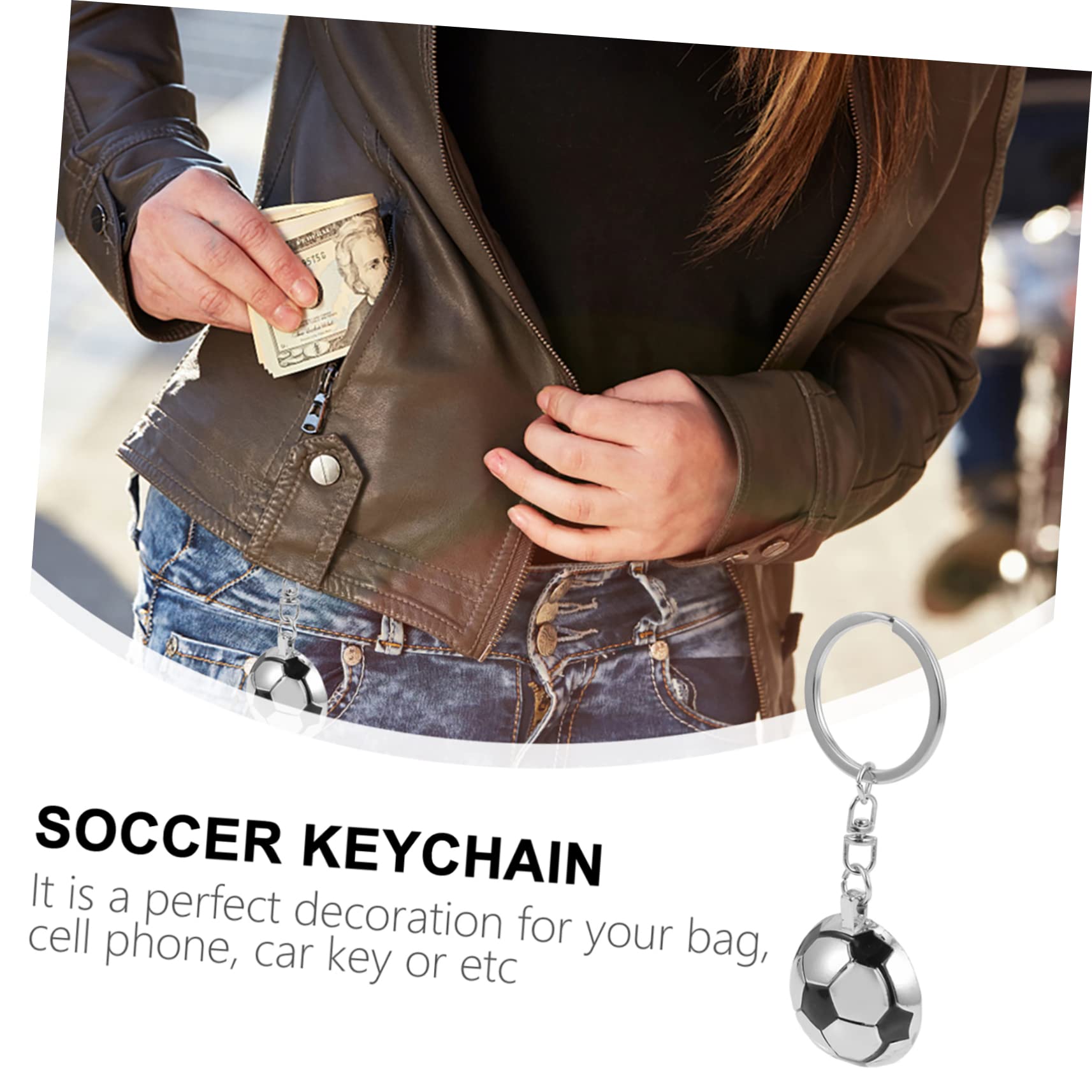 LIFKOME portachiavi borse taschen football portachaivi addobbi ciondolo chiave dell'auto ciondoli chiave di calcio regali per auto sacchettini bomboniere catena chiave