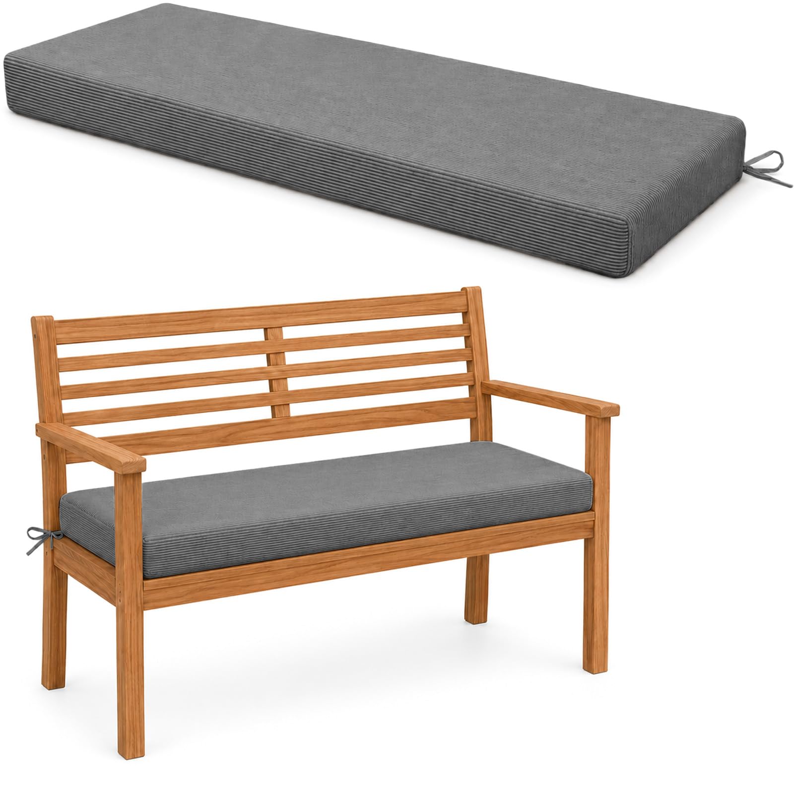 Corduroy Bench Cushion – 2/3/4 seater Garden Bench Cushion Indoor/Outdoor