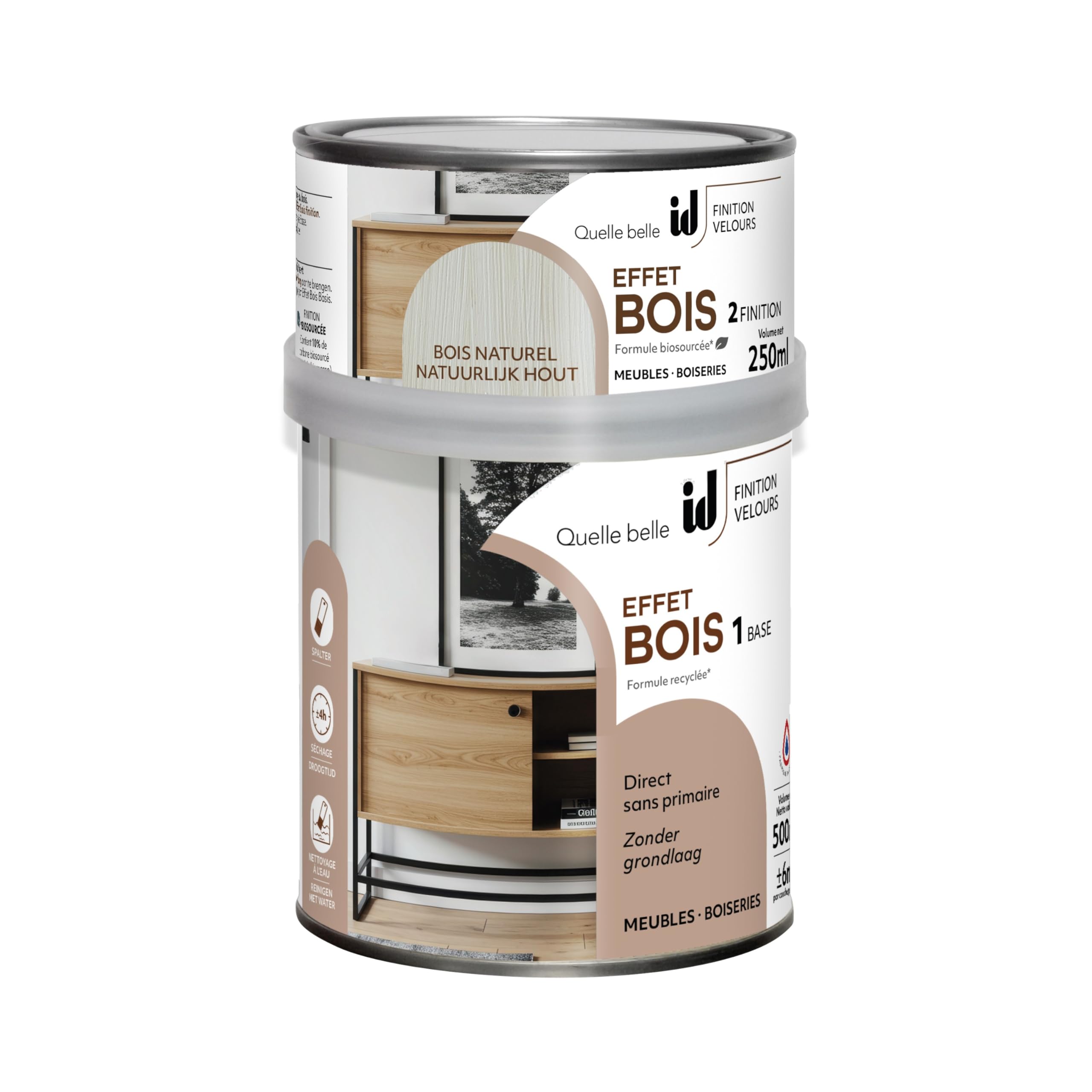 ID KIT PEINTURE EFFET BOIS NATUREL POUR MEUBLES ET OBJETS PARIS