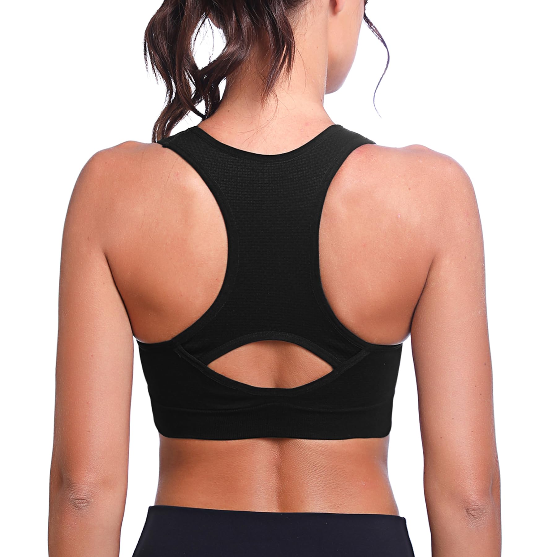 Sykooria Donna Reggiseno Sportivo Reggiseno da Allenamento Senza Ferretto Top Fitness Donna Palestra Imbottito per Ginnastica Yoga S-XXL