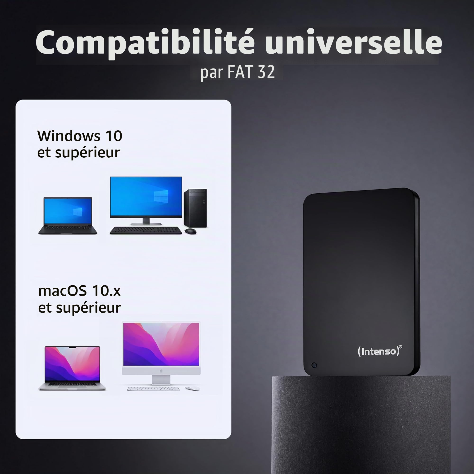 Intenso 2,5" Memory Case Disque Dur Externe 5000 Go Noir