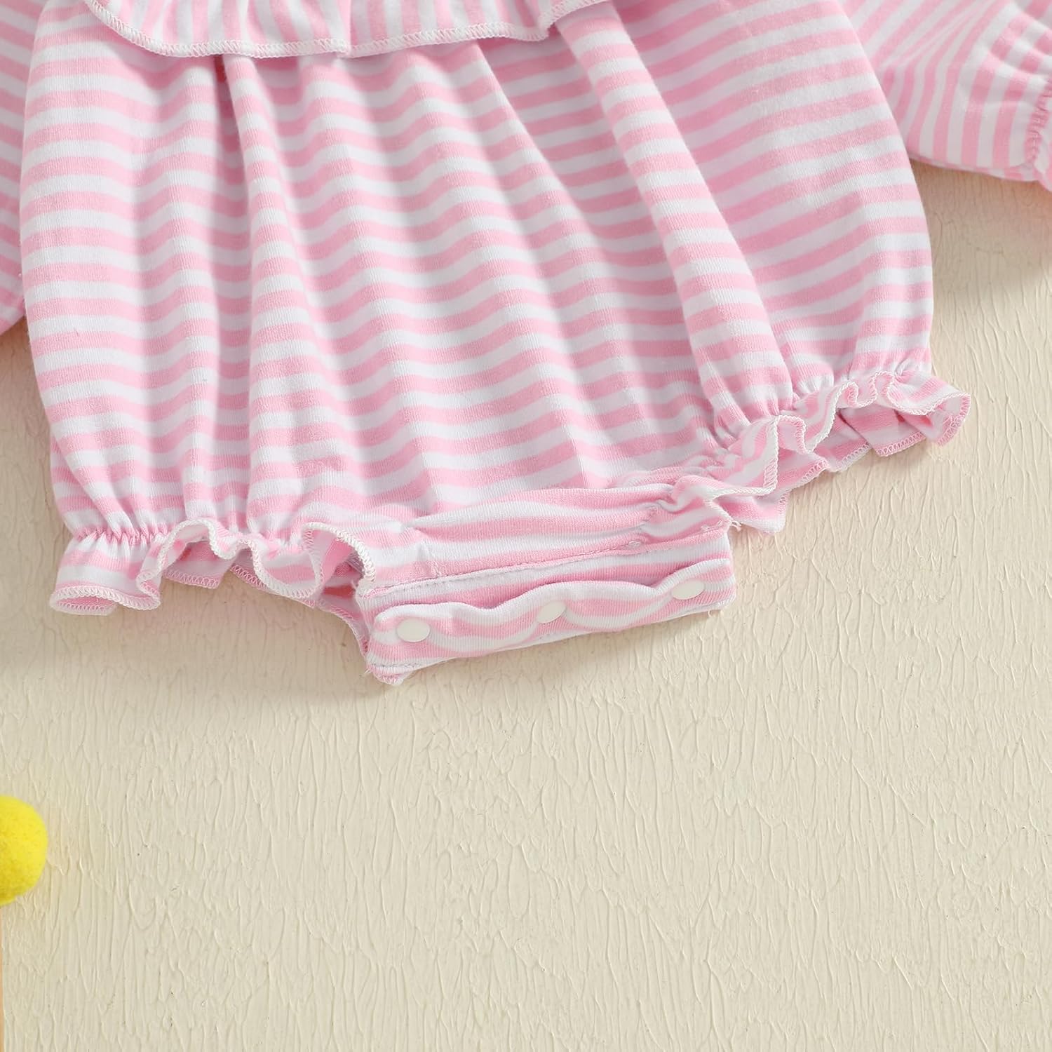 Seyurigaoka Valentine Baby Girl Outfit Heart Embroidery Long Sleeve Pink Romper Newborn Valentines day Bodysuit 0-18M - Image 7