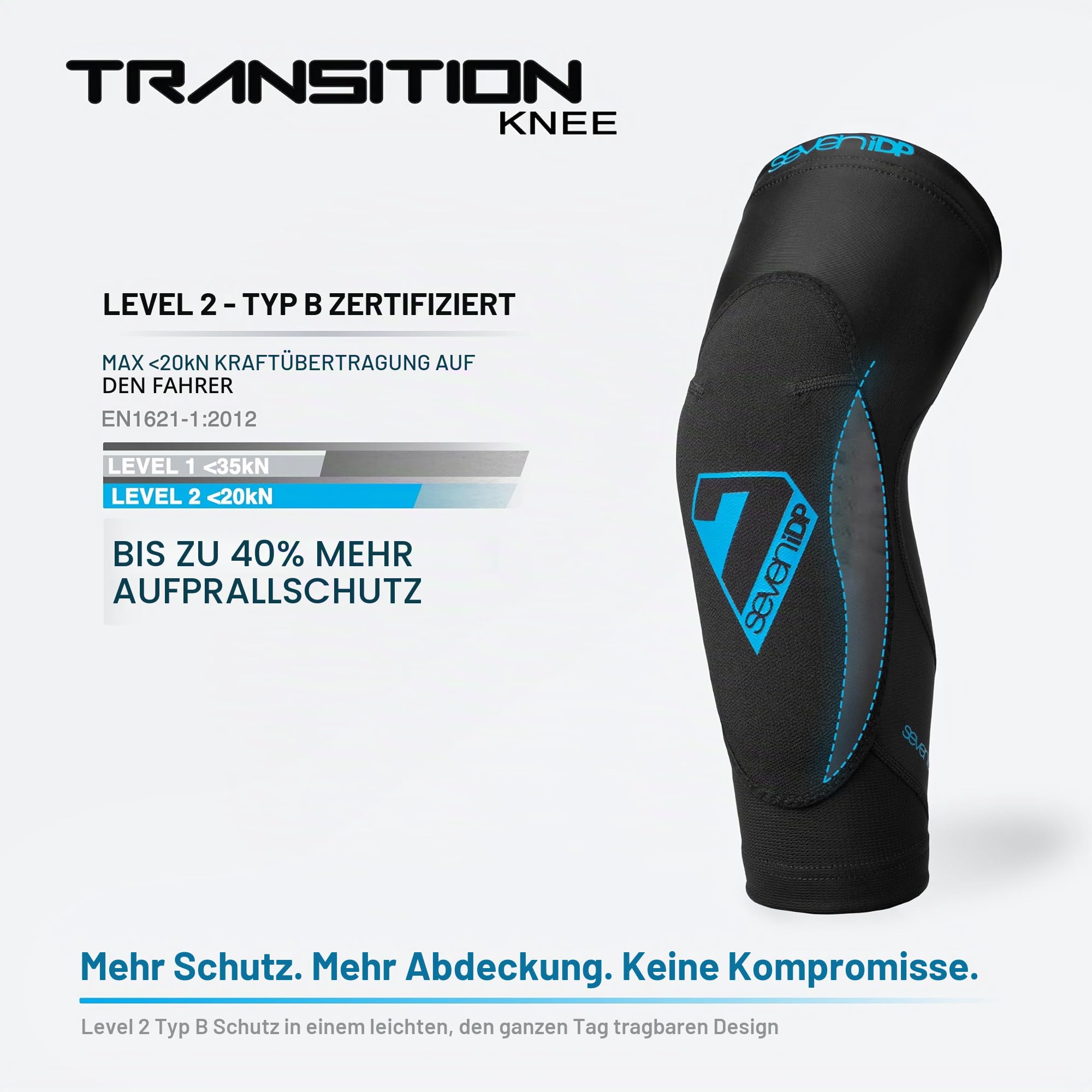 Seven iDP 7iDP Transition Knieschoner – Leicht, Flexibel & Atmungsaktiv MTB-Schutz