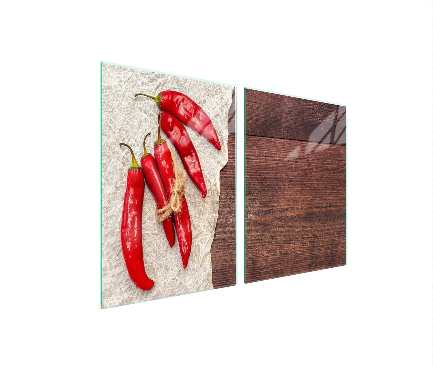 TMK ArtDeko Placa protectora de vitrocerámica 2 x 45 x 52 cm 2 piezas cocina eléctrica universal para inducción protección contra salpicaduras tabla de cortar de vidrio templado, Chile