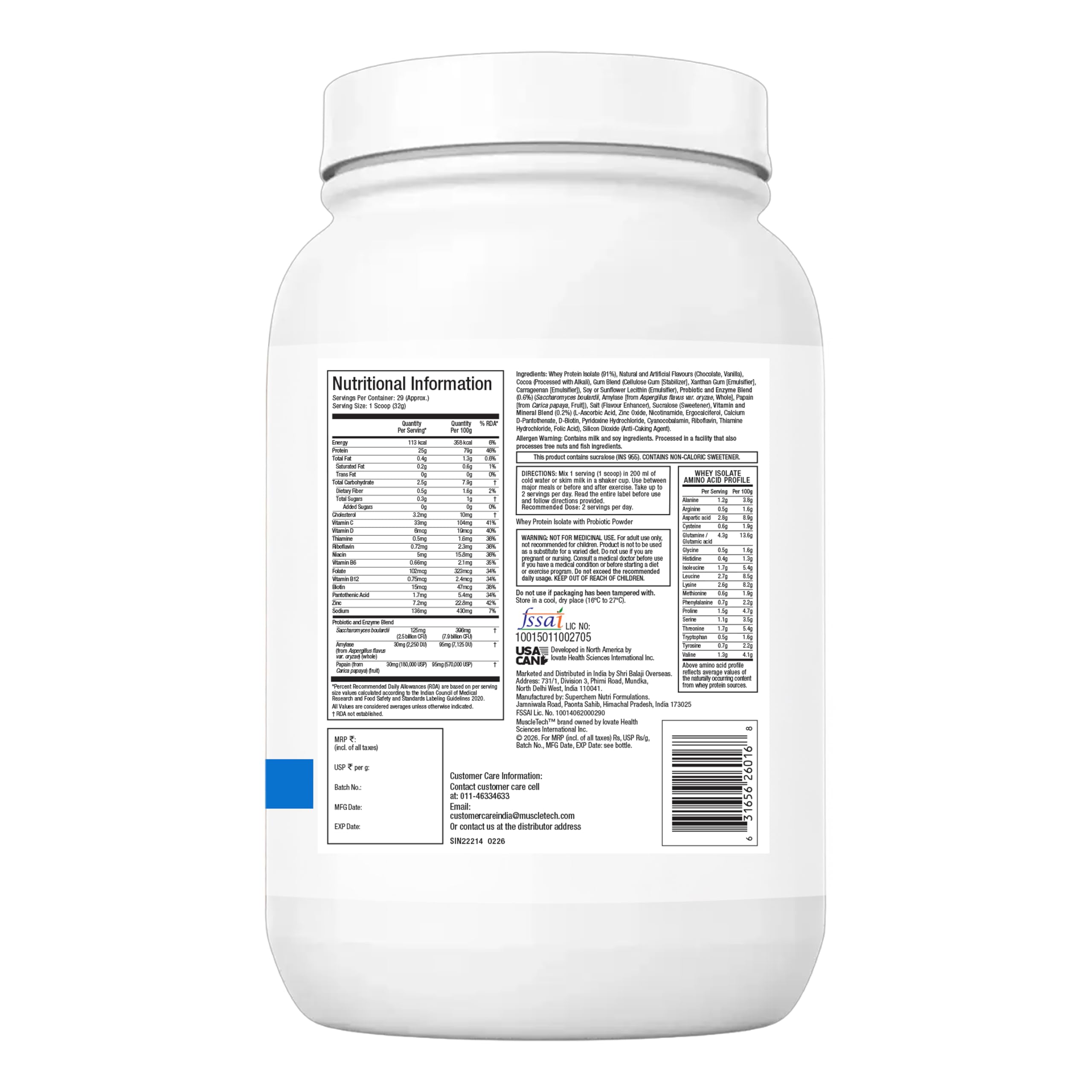 MuscleTech Platinum Whey Isolate, 907g (2lbs) Milk Chocolate, Protein Powder for Muscle Gain, 25g Protein + 5.7g BCAA, ultimate muscle building formula, increase strength & performance. — Amazon image 7