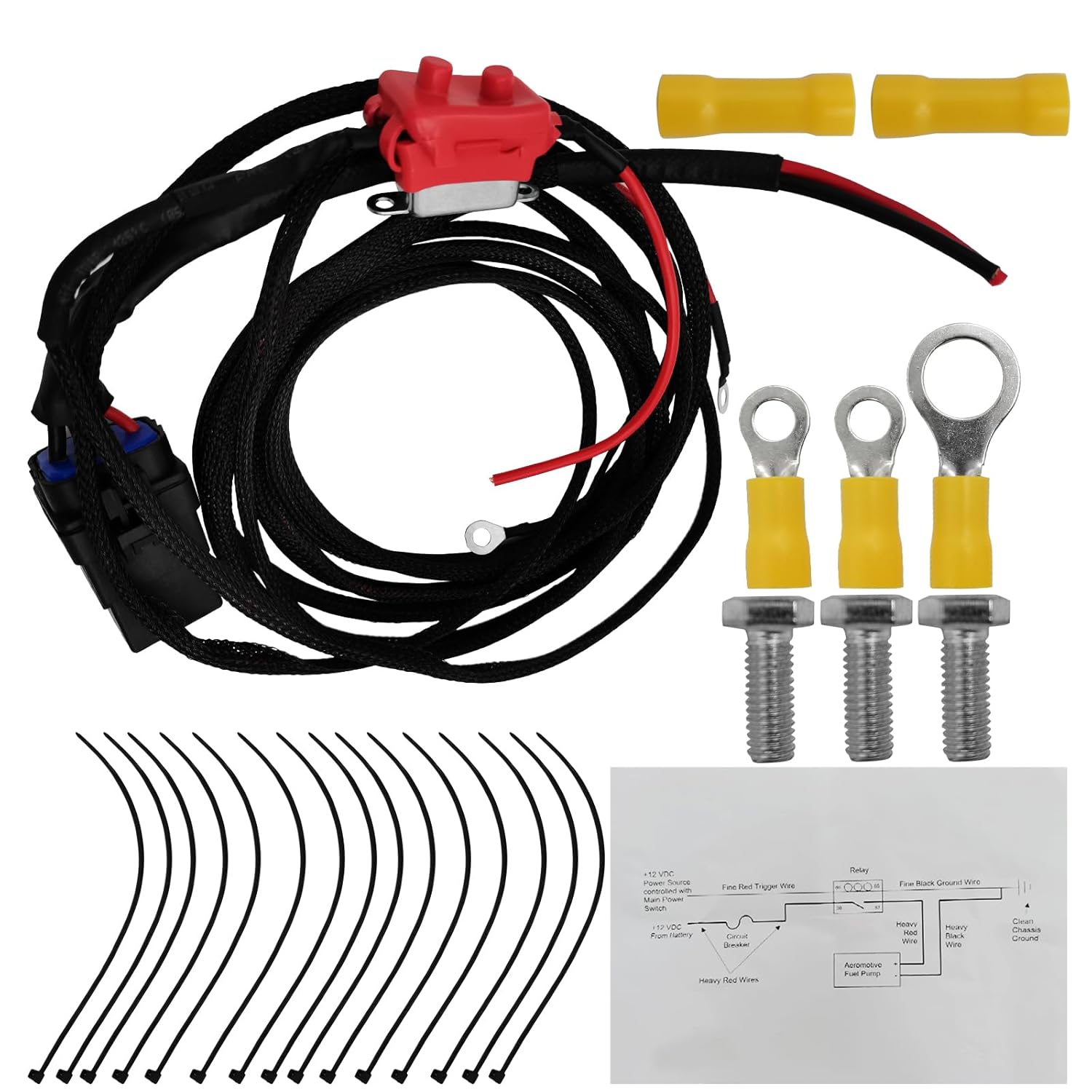 DanVard Fuel Pump Wiring Relay Kit Professional Fit 12V