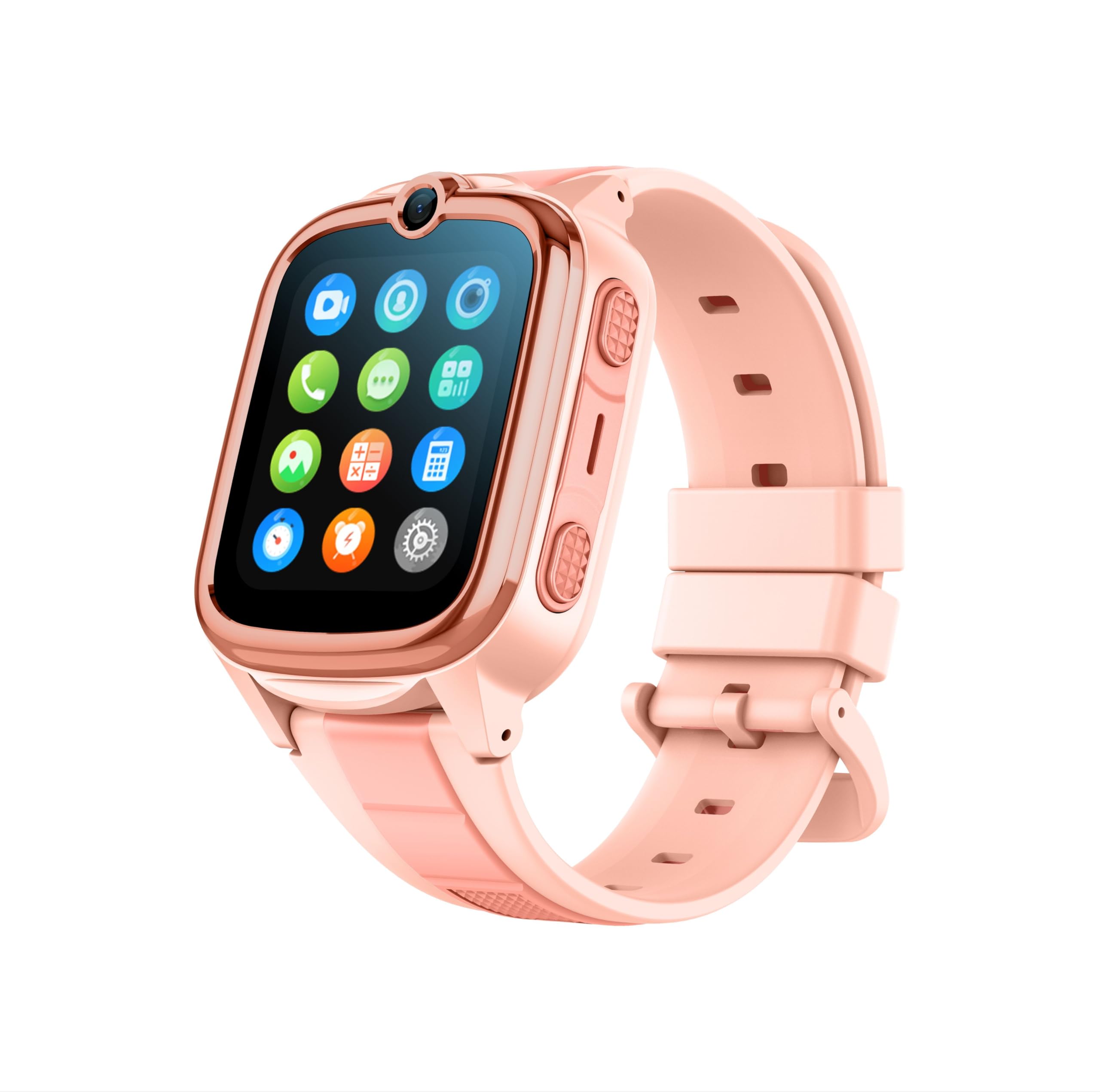 Kids Smartwatch Reloj Inteligente para Niños y Niñas, GPS, Llamadas 4G, Boton SOS, Videollamada, Chat, Waterproof Ip67, Foto y Escucha Remota, Alarma, Modo No Molestar, Diversos colores. (Rosa)