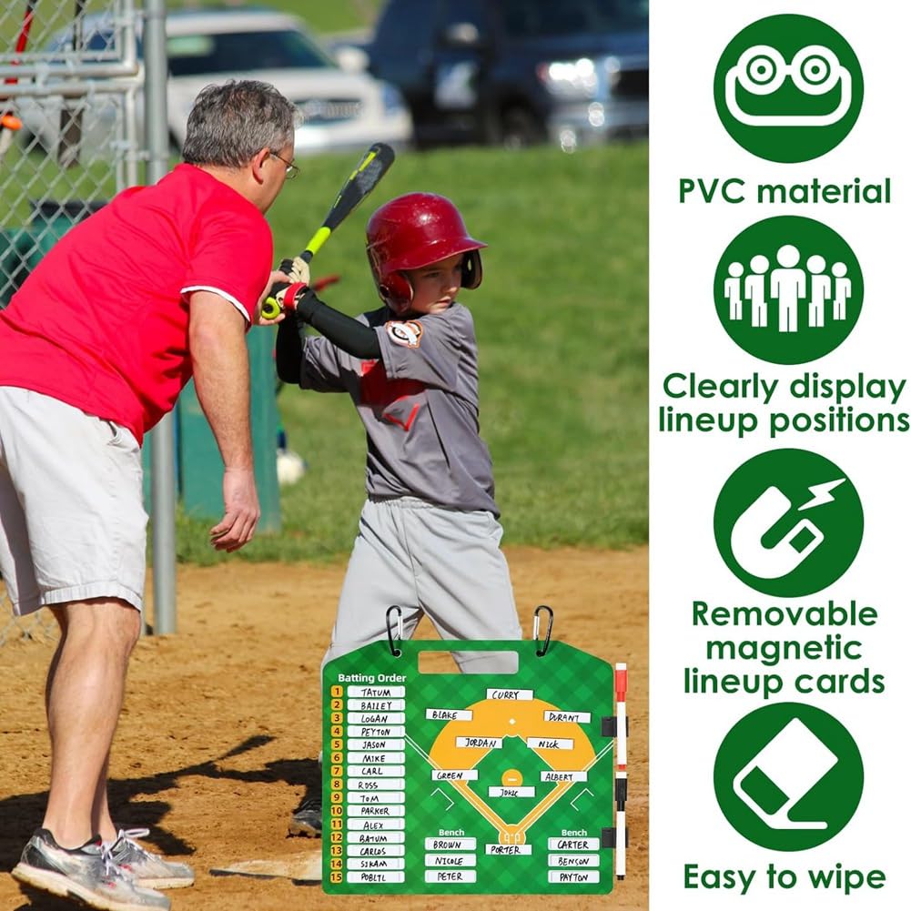 Magnetisches Baseball-Aufstellbrett, trocken abwischbar, wiederverwendbar, Softball-Aufstellbrett für Baseball-Coaching