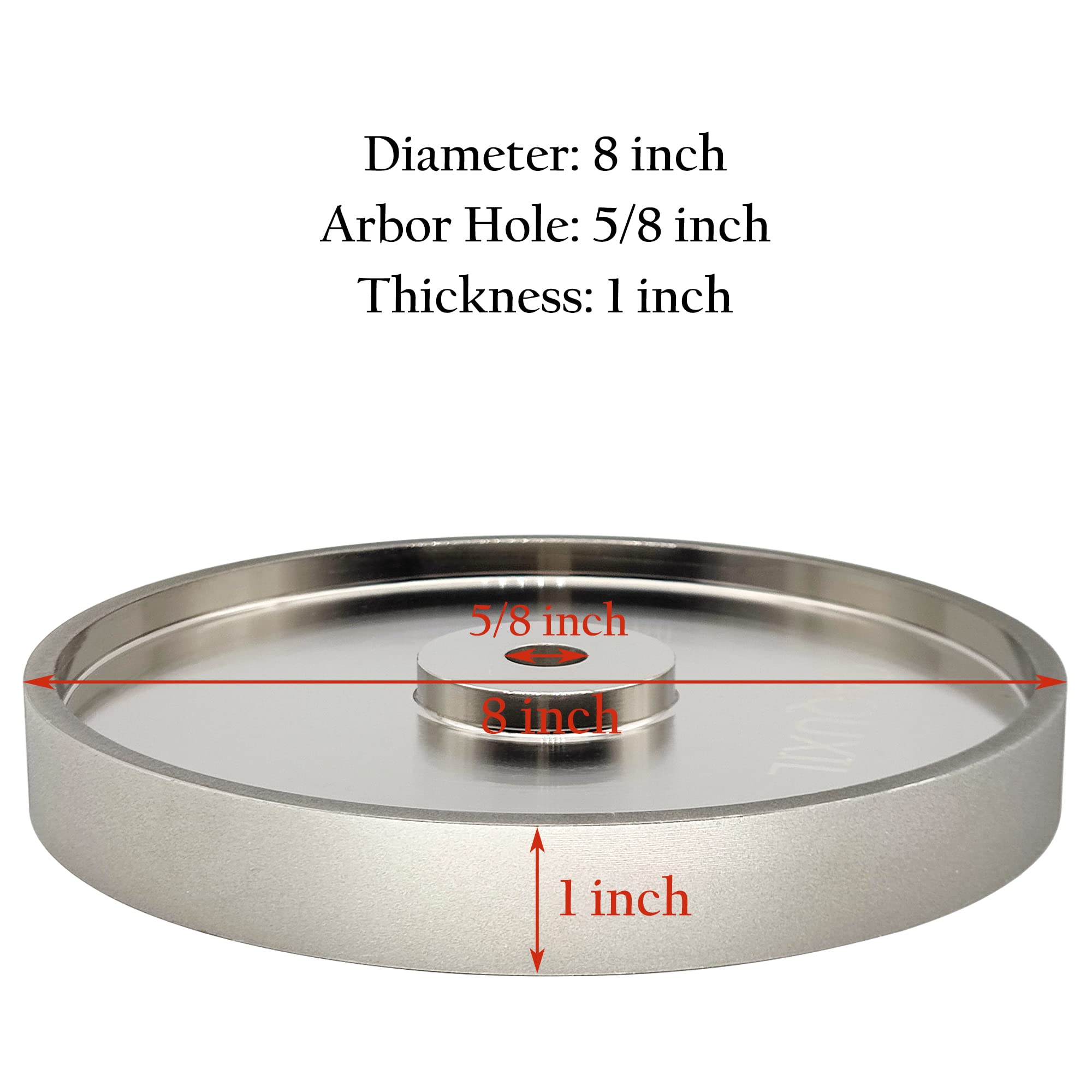 CBN Grinding Wheel 4-in-1 - 8" Diameter, 1.25" Wide, 5/8" Bore, 180 Grit, Aluminum Body For Sharpening Tools 8 Inch CBN Wheel - View #7