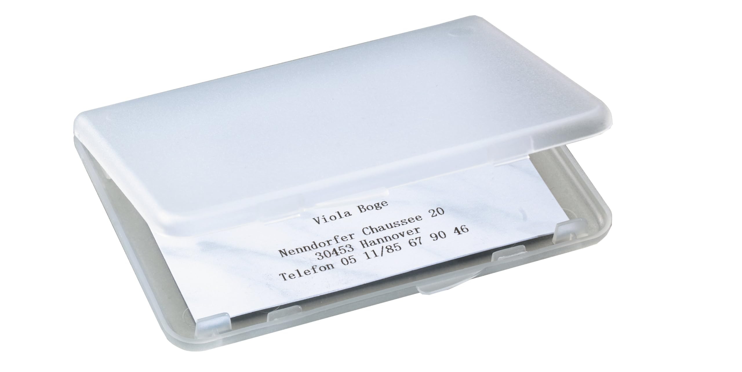 SIGEL VA140 Business Card Case, for up to 15 cards (max. 8,9 x 5,7 cm), transparent