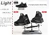 Black Safety Shoes Mens Safety Trainers Womens Steel Toe Cap Trainers Work Boots Lightweight Breathable Industrial Sneakers