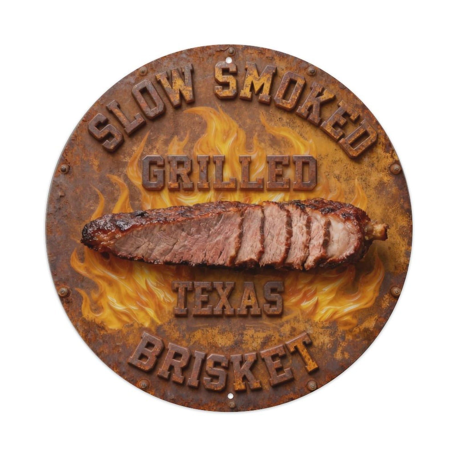 Bbq_Smoked_Brisket Metal Tin Sign Plaque