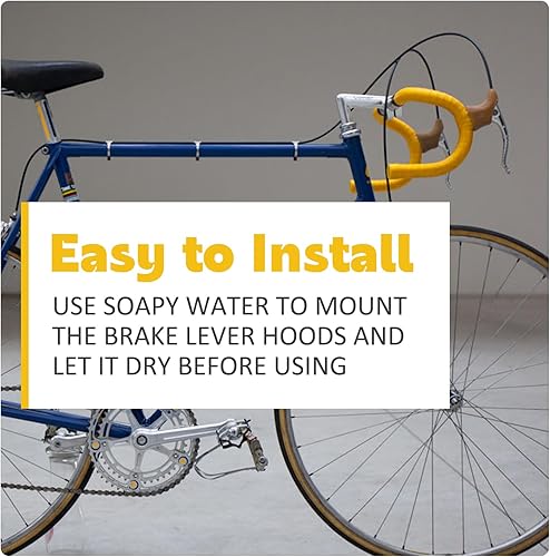 Miniatura 5 de GWNOWZZET Campanas de palanca de freno para bicicleta de carretera, cubierta de palanca de cambios de bicicleta, accesorio de goma marrón para
