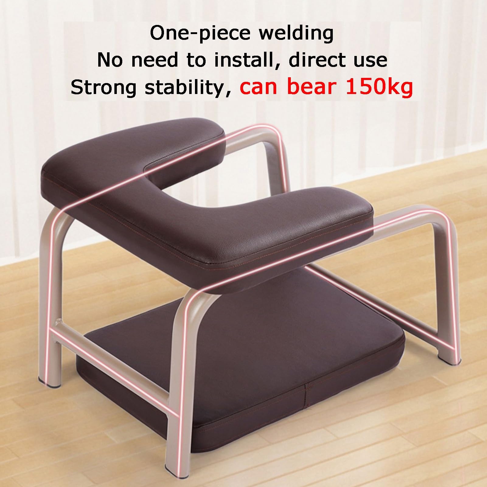Sedia For Inversione Yoga, Sgabello A Forma Di U, Panca For Yoga, Supporto For Spalle Sicuro E Strumento For Verticale, Capacità 150 Kg, For Uffici Con Balconi