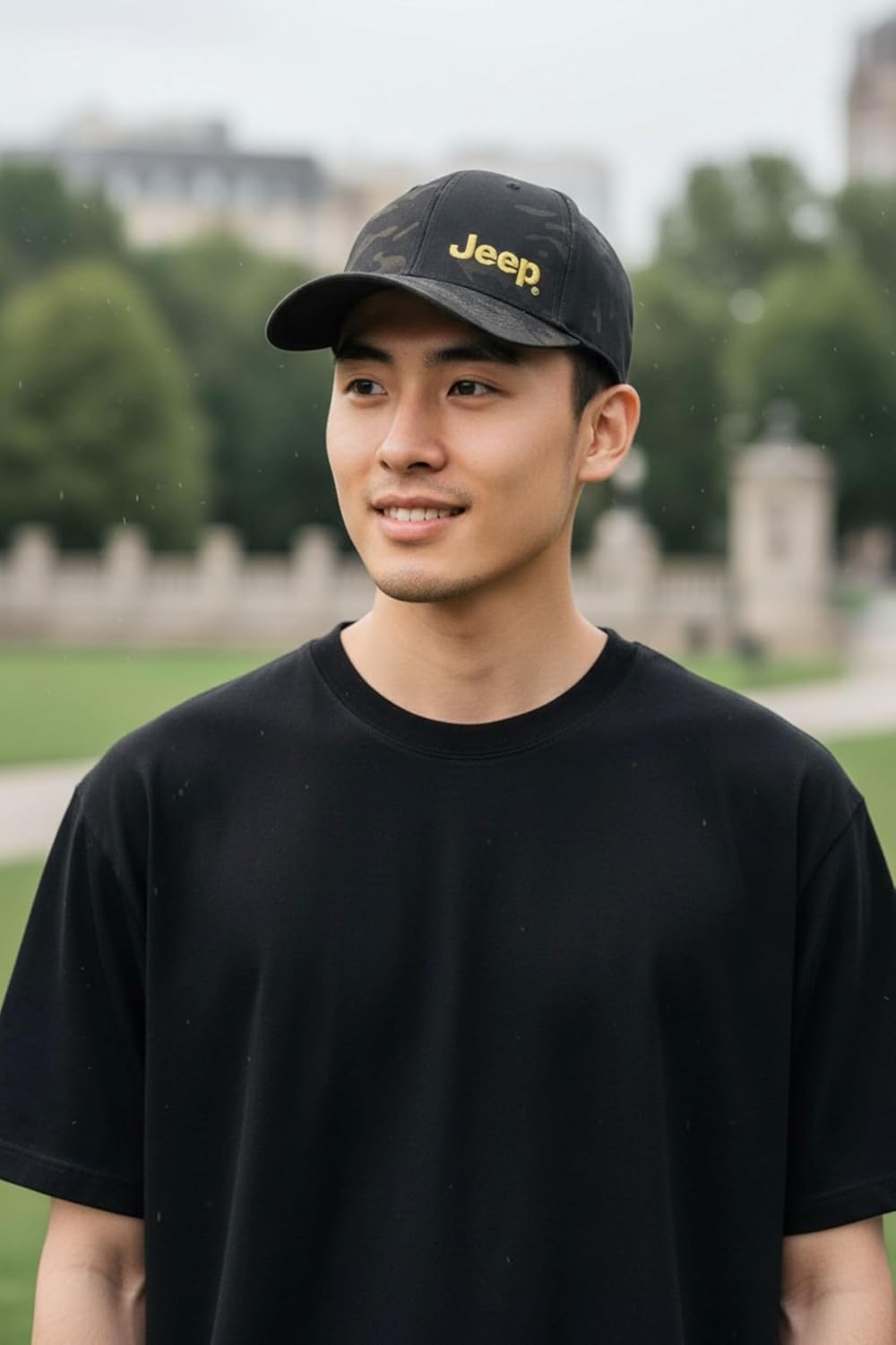 Jeep Officially Licensed Black Camo Hat | Structured Snapback Cap for Men | Ripstop Fabric - Image 5