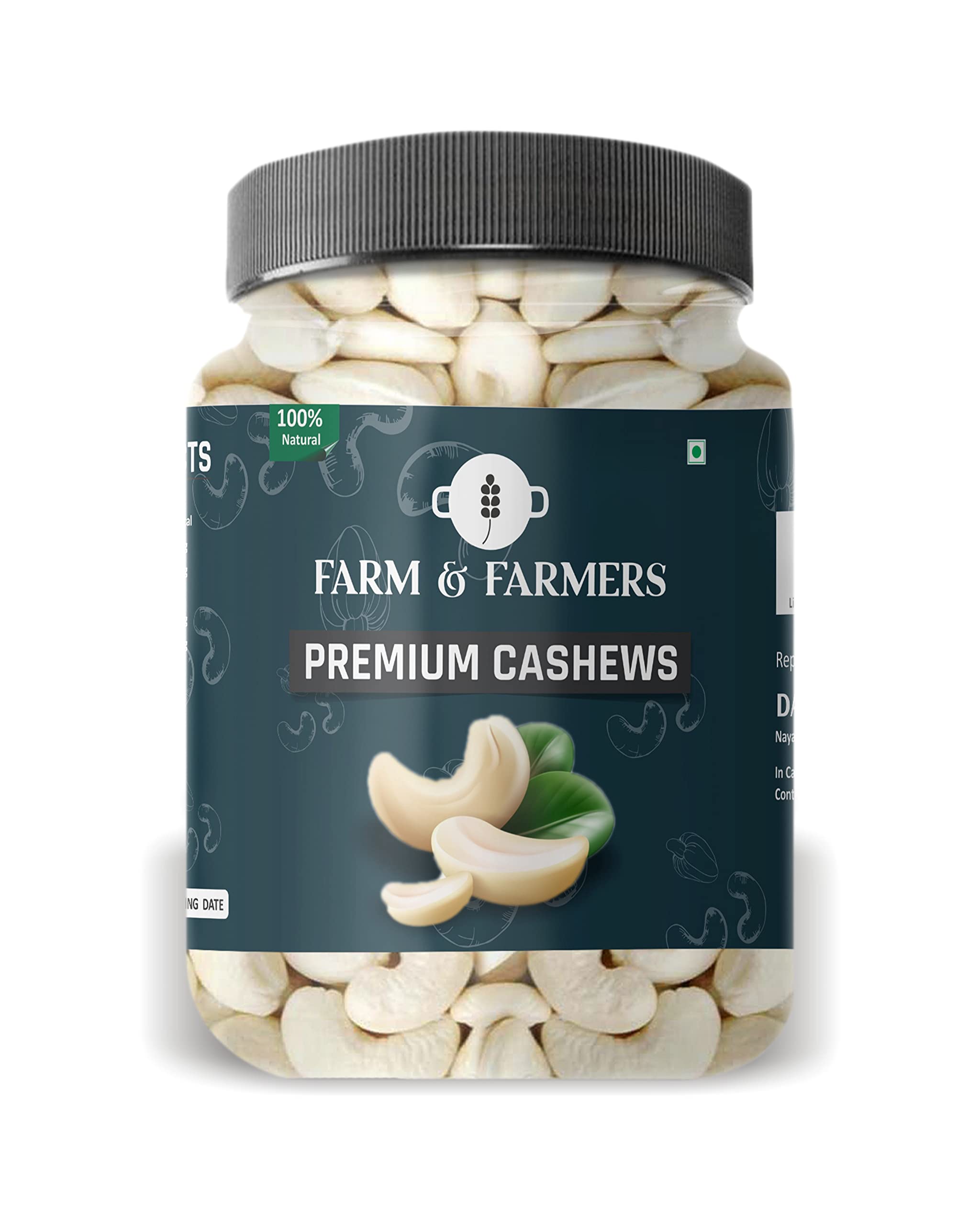 Farm & Farmers Premium Cashews Nuts Natural Whole Kaju Dry Fruits, 250 gm (B09GM6W7CW) Amazon Price History, Amazon Price Tracker