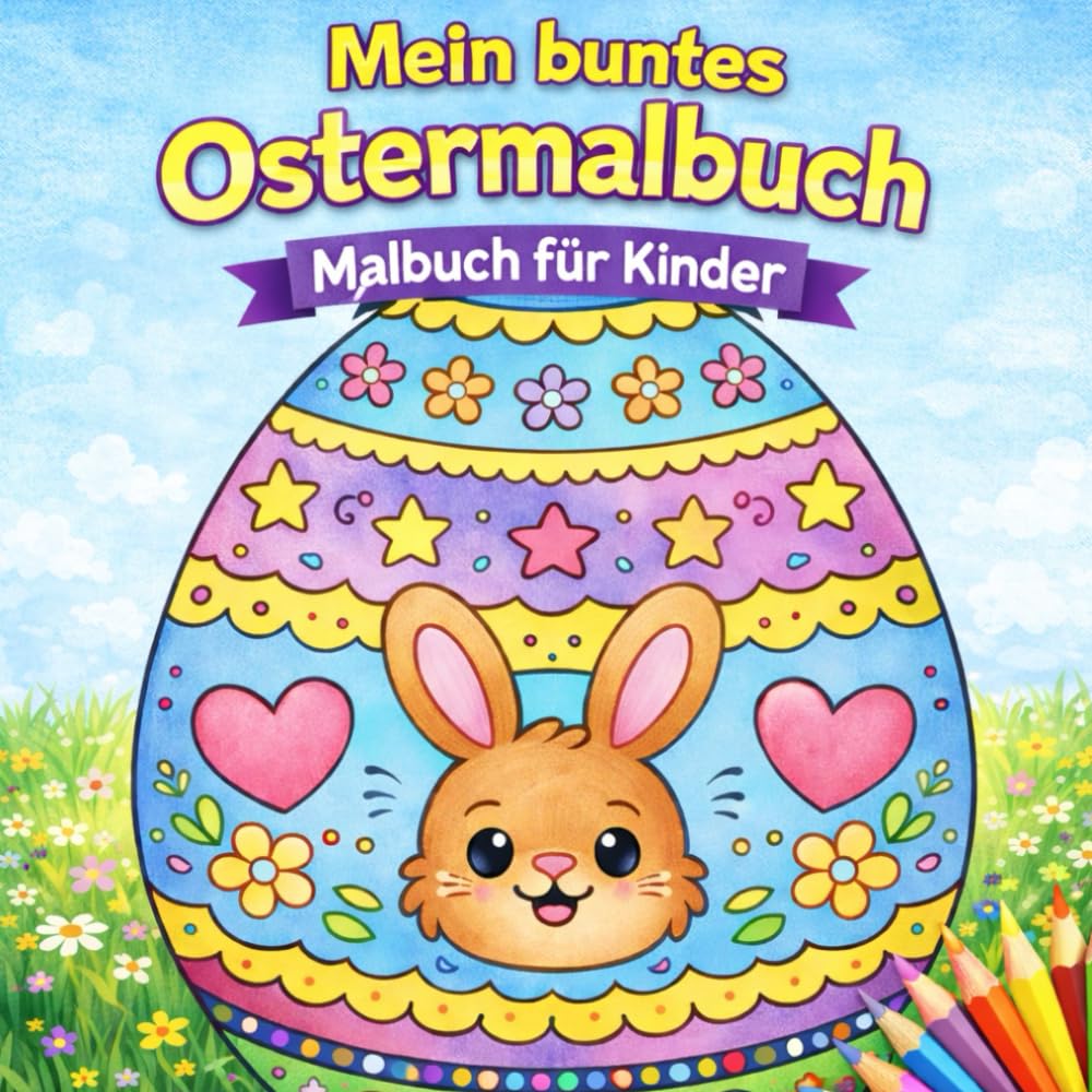 Mein buntes Ostermalbuch: Malbuch für Kinder