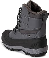 Vista 5 de Polar Suela impermeable para hombre, con forro de piel sintética totalmente forrada, botas de nieve duraderas para invierno