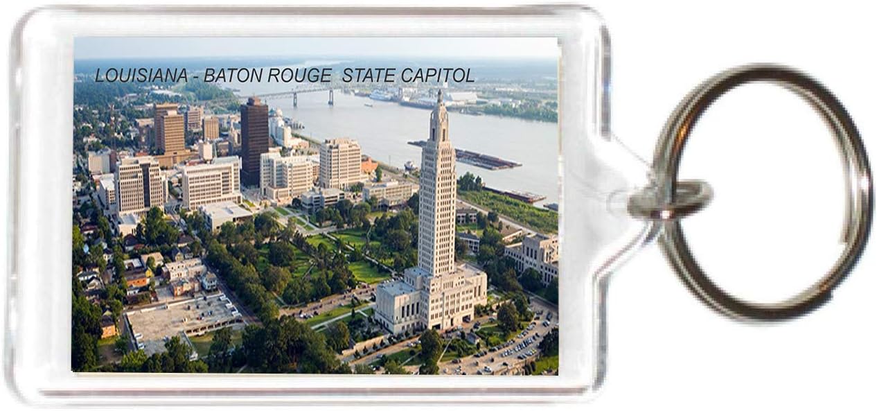 Louisiana USA United States Acrylic Keychains KeyRings Holders
