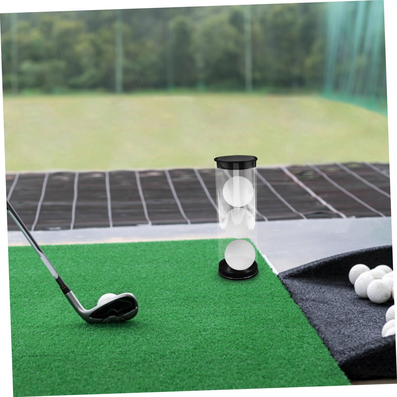 Sosoport Caja Tubo De Pelota De Golf Vitrina De Pelotas De Golf Falda De Pequeña Pantalla Tubo De Plástico Estuche Portátil para Golf Bola Transparente Deportes De Polivinilo