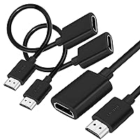 Vista 1 de SaiTech IT Paquete de 2 cables de extensión HDMI macho a hembra de 19 pines, compatible con 4K 1080P, extensor HDMI, convertidor compatible con TV