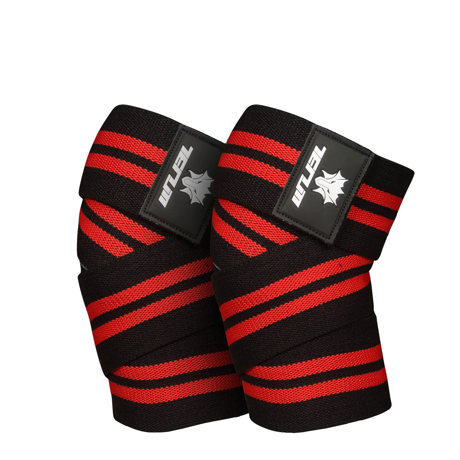 TenumKnee Wraps Weight Lifting Bandage Straps Guard Pads Powerlifting Gym 78" Pair