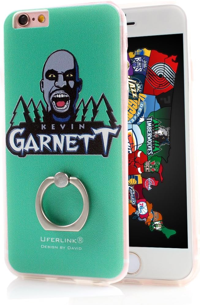 Uferlink Custom painting Hard Plastic Case cover for iphone 6 6s plus 4.7 5.5 inch with 360℃ Rotating Ring Grip Stand Holder Kickstand [ Creative Logos ] (MIN4.7)
