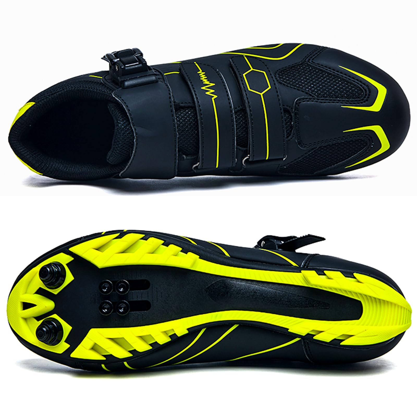 NGARY Zapatillas De Ciclismo Hombre Mujer, Zapatos Montaña Exterior MTB Compatibles con Shimano SPD 2 Pernos Pedales, Amortiguadoras Zapatos Bicicleta