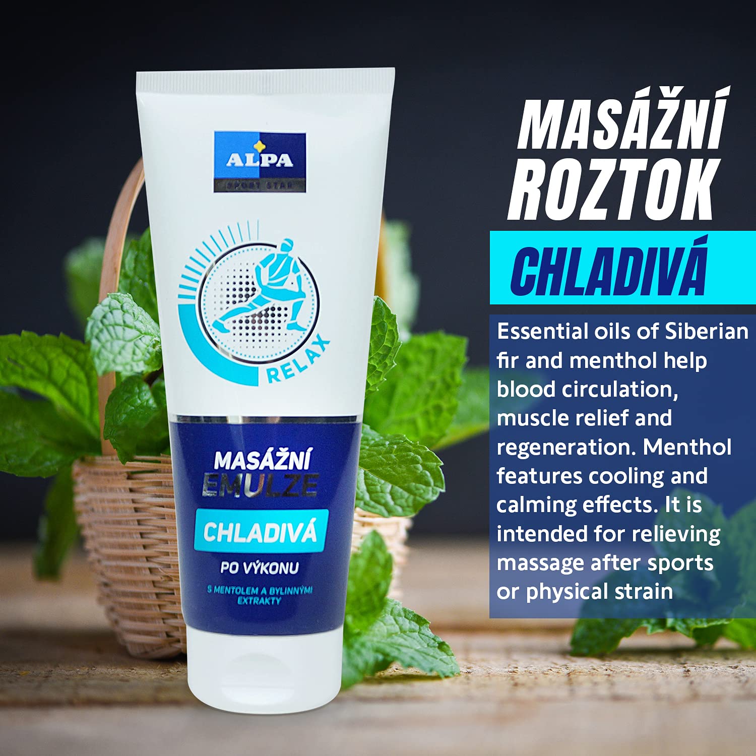 ALPA Emulsion KÜHLEND – Massageemulsion mit Menthol und Kräuterextrakten 210ml