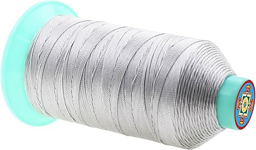 Miniatura 130 de Mandala Crafts Hilos de coser resistentes de nailon consolidado, hilo para tejer jeans de cuero, hilos de tapicería marina al aire libre, Beige