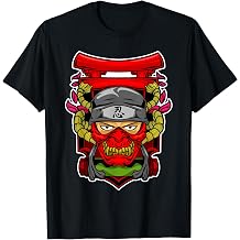 Ninja Lover Japanese Warrior Ninjas Oni Mask Kabuki Samurai T-Shirt