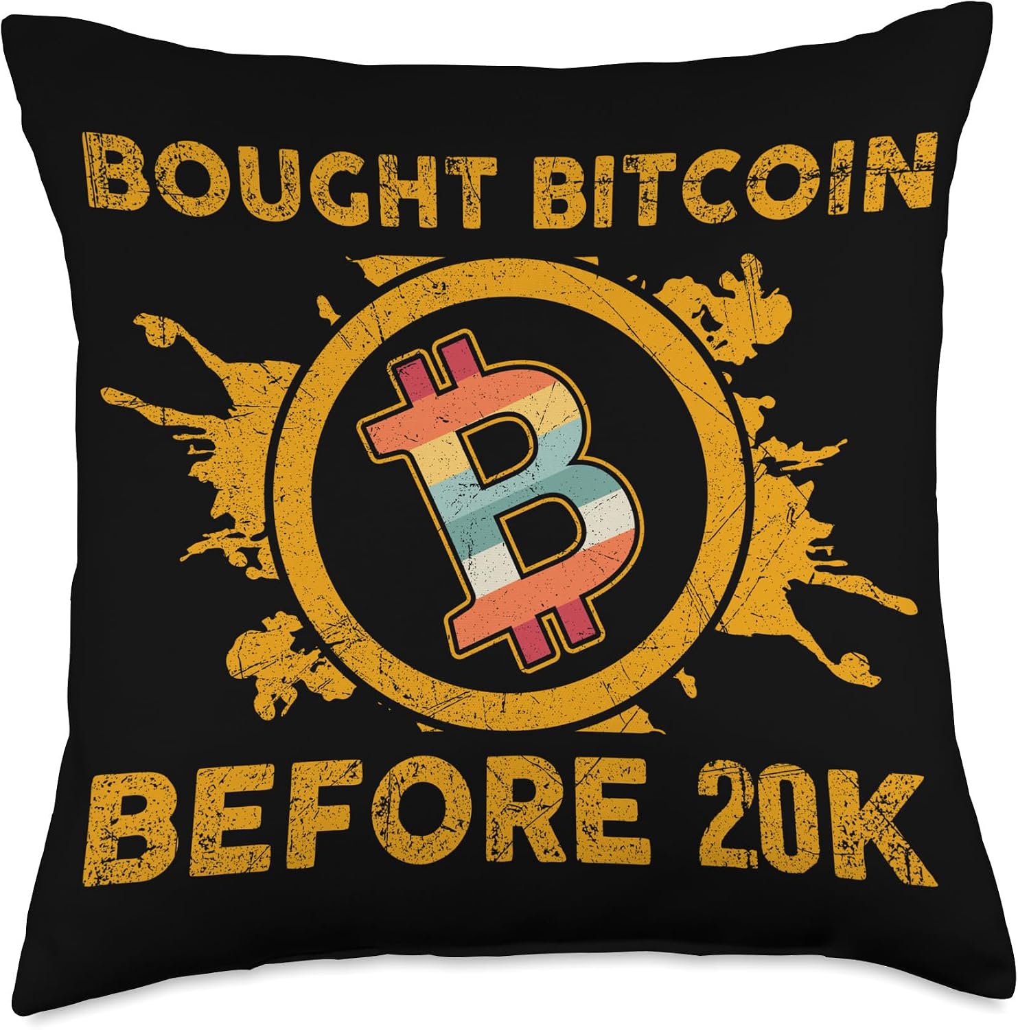 Crypto Trading Altcoins Blockchain Wallet BTC Bitcoin Mining Hardware Blockchain Trading Bullish Halving Throw Pillow, 18×18, Multicolor
