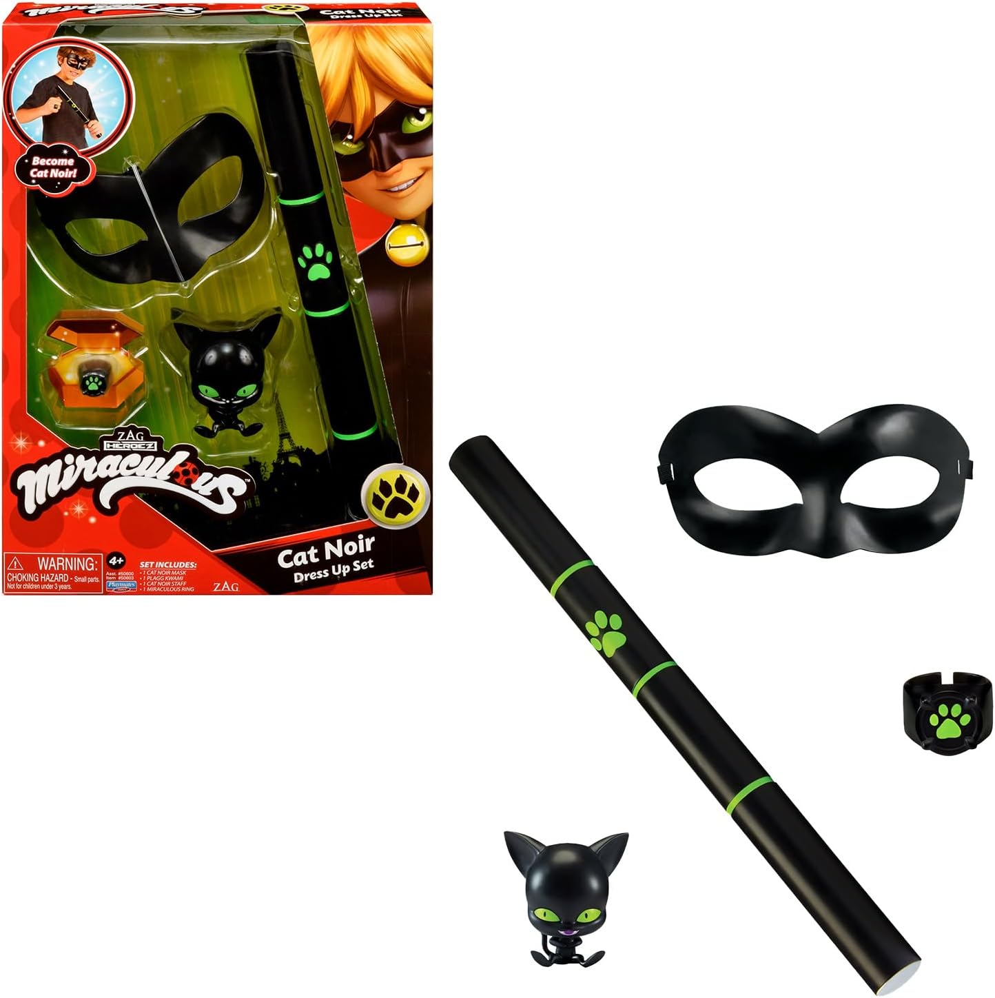 Miraculous: Tales Of Ladybug And Cat Noir Role Play Set Kids Fancy Dress Set Mask And Accessories Ladybug Superhero Costumes For Girls And Boys