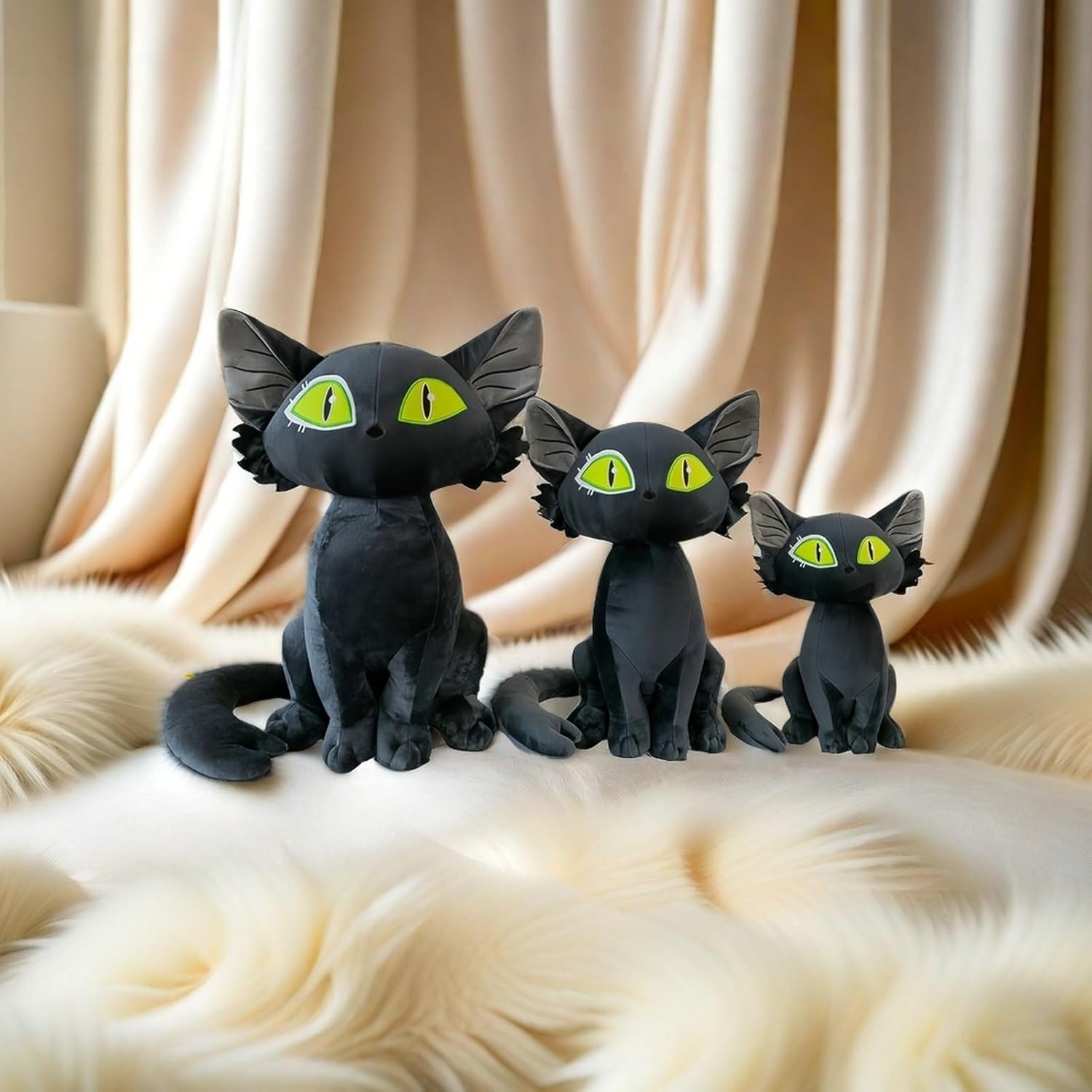 Black Cat Stuffed Animal - Cute cat Plush - Stuffed Cat – 12in Soft Plush Cat Toy for Girls & Kids, Cute Kitty Plushie Gift for Birthday, Christmas (Black cat Plush) - Image 6
