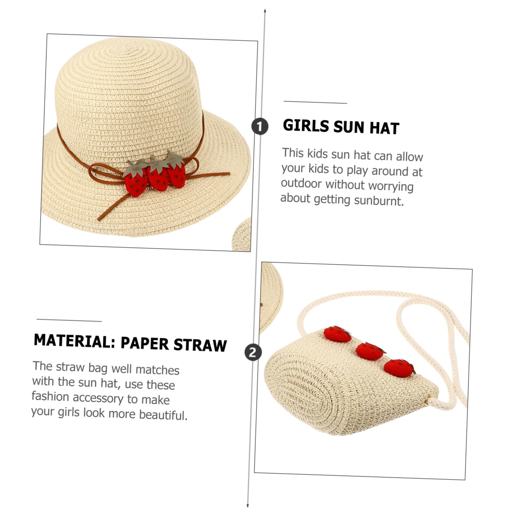 VALICLUD Tote de Sombrero Tejido Sling Bag Shoulder Bag Sombreros Protectores de Sol para Hombres Sombrero para el Sol de niña Sombrero de Bolsa de Sombrero de para niñas