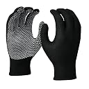 SEFLICA® Sports PVC-Dotted Cotton Gloves for Enhanced Grip – Perfect for Cricket, Golf, Baseball, Biking, Outdoor Adventures & Work (1 Pair) (Black) gallery image