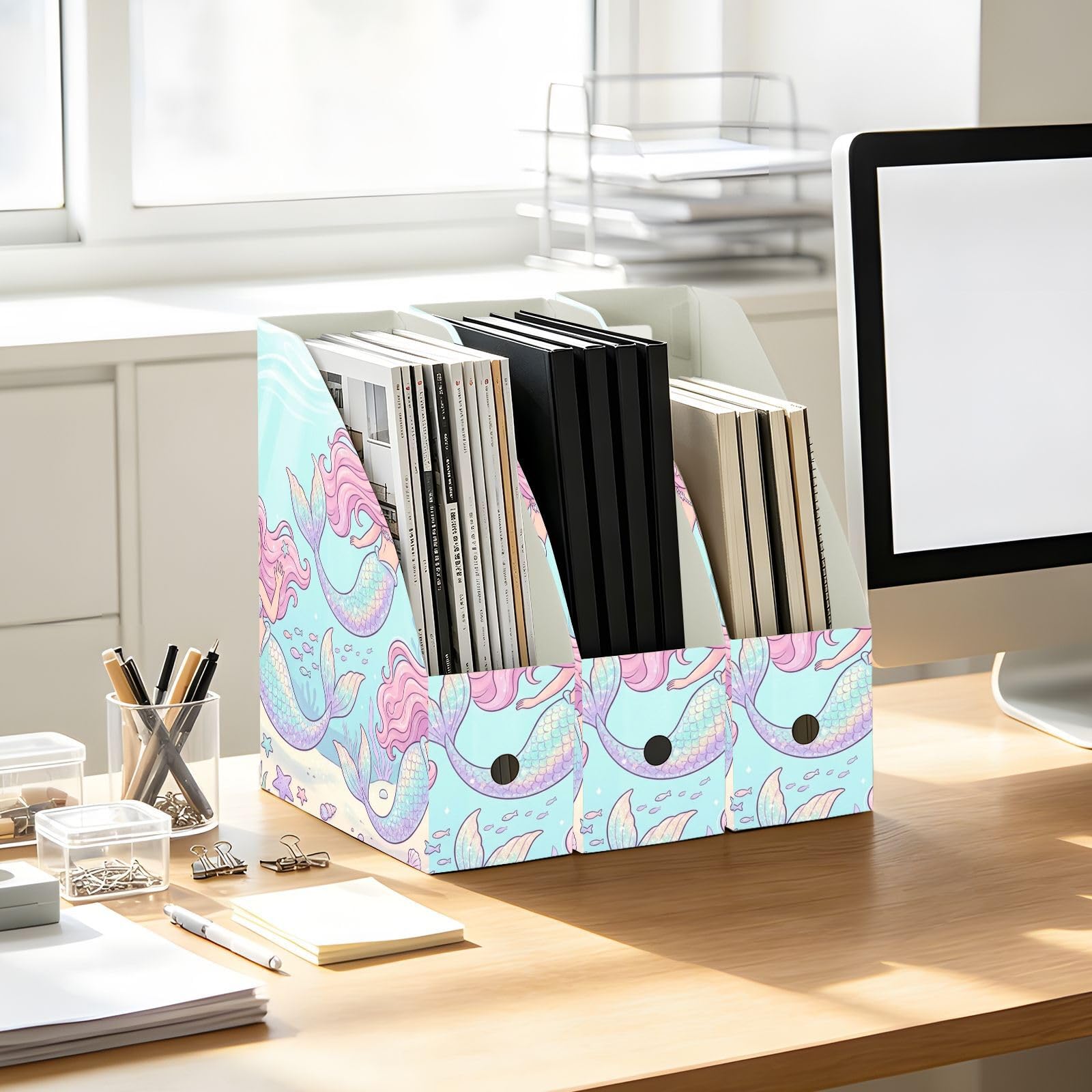 Organiseur de dossiers avec ouverture sur le dessus Rose