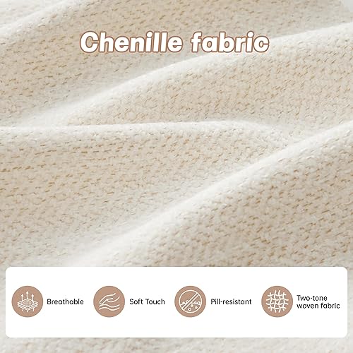 Miniatura 3 de Sofá en forma de U de 140 pulgadas para sala de estar, cómodo sofá modular de tela de chenilla, moderno sofá tapizado profundo con almohada y 2