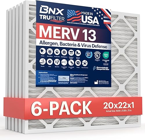 Miniatura 269 de BNX TruFilter - Filtro de aire 14 x 25 x 1 MERV 8, electrostático plisado para defensa contra polvo y mascotas, para aire acondicionado, HVAC