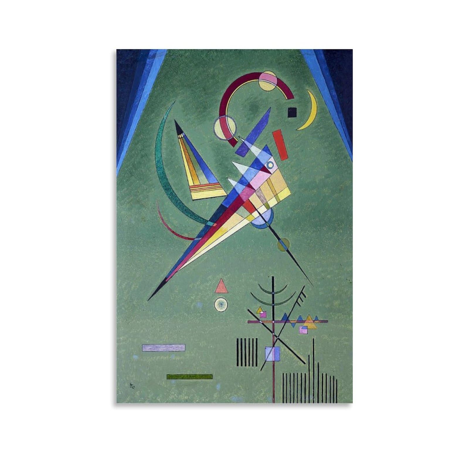 GAJUST Wassily Kandinsky Free Poster Free Painted by Wassily Kandinsky in 1927., Canvas Print Art Poster; Unframe; 12x18inch(30x45cm)