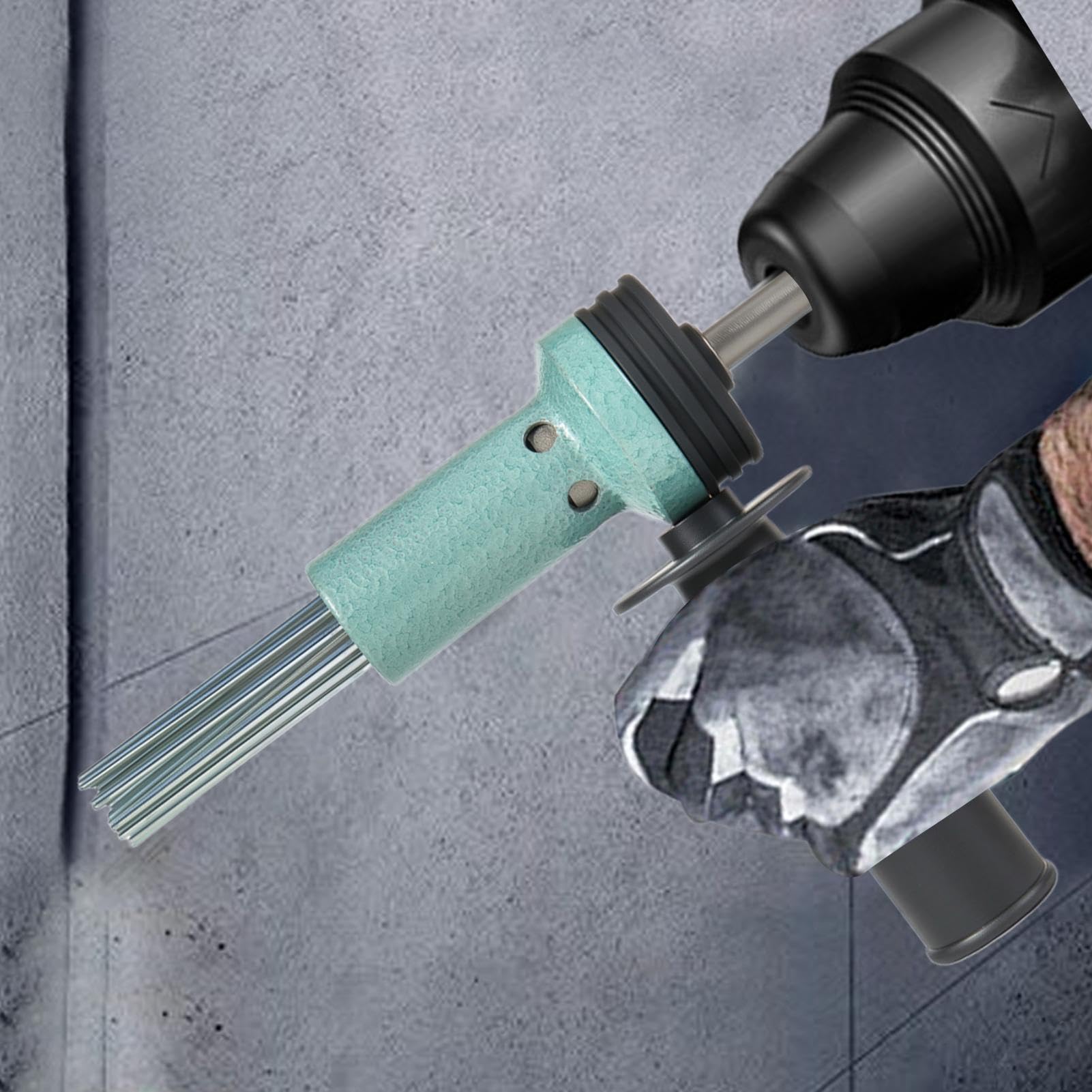 Escalador eléctrico de agujas - Precisión de acero aleado templado | Herramienta de perforación para hormigón con 18 agujas | Para taller de soldadura industrial
