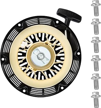 Recoil Starter Assembly with Pull Cord Compatible with Ryobi RY905500 6500 5500 7000 8000 3600 Watt Gas Generator 389cc 420cc