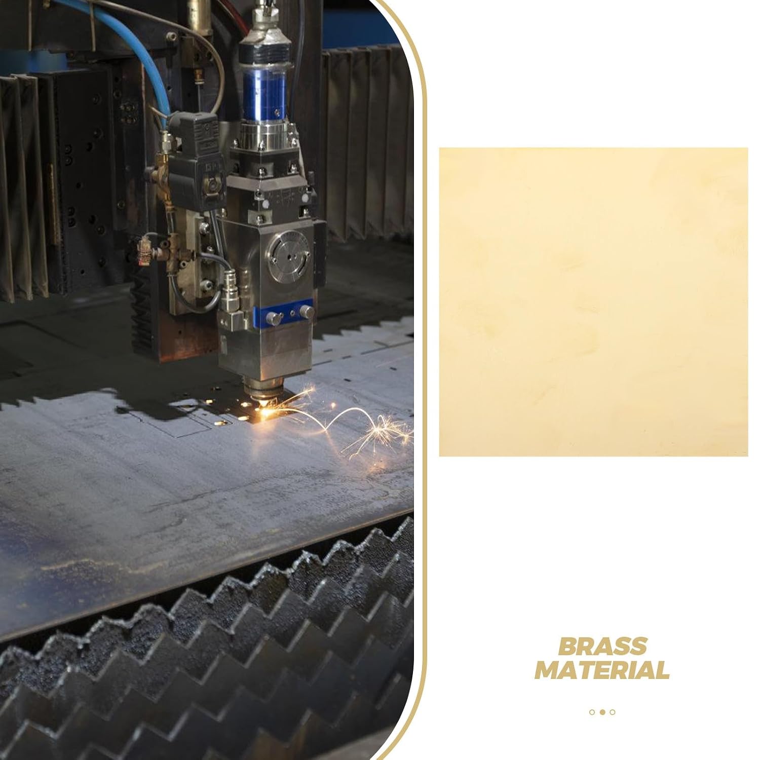 2pcs 0.5mm Thick Brass Copper Metal Sheets 150x150mm Solid Plates for Crafting DIY Handicrafts Model Repairs Industrial Use