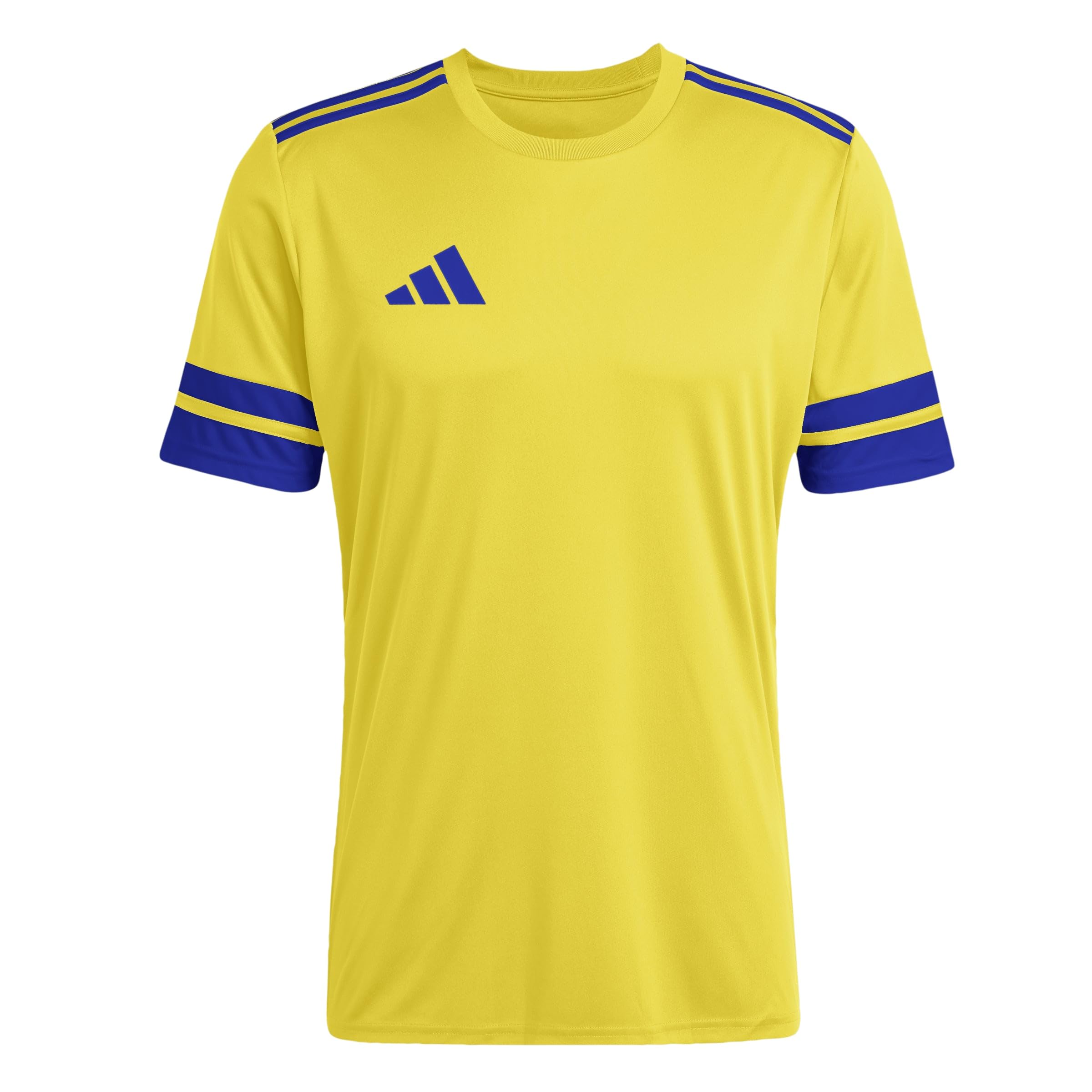 adidas Men's Squadra25 Jersey Short Sleeve Shirt, Team Yellow/Team Royal Blue, XS