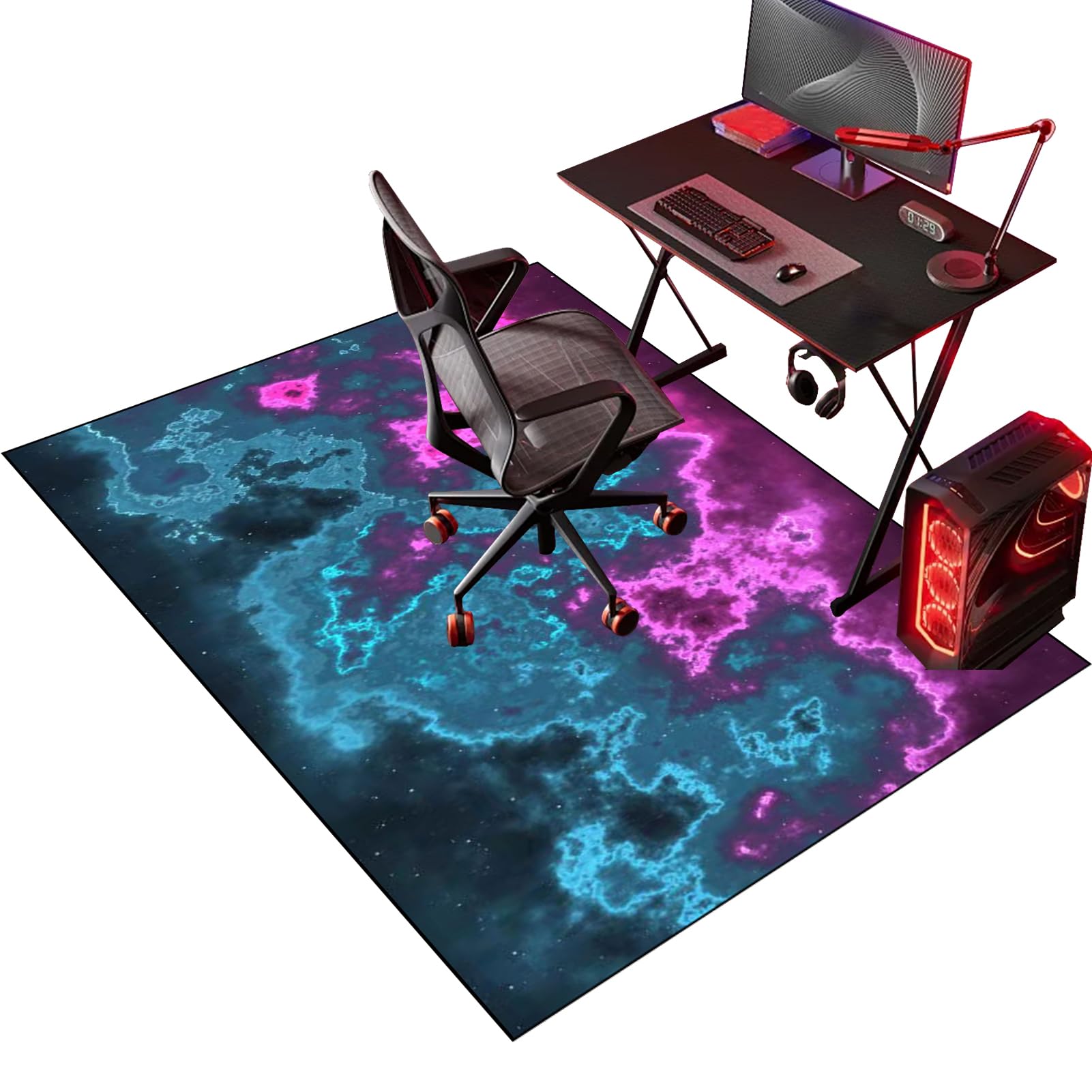 Tappeto Sedia Gaming, Tappeto per Sedia con Ruote, Tappeto Salvapavimento Protezione Parquet e Pavimenti Duri, Tappetino per Sedia da Scrivania per Ufficio, Salotto, Camera da letto 180 x 200 cm