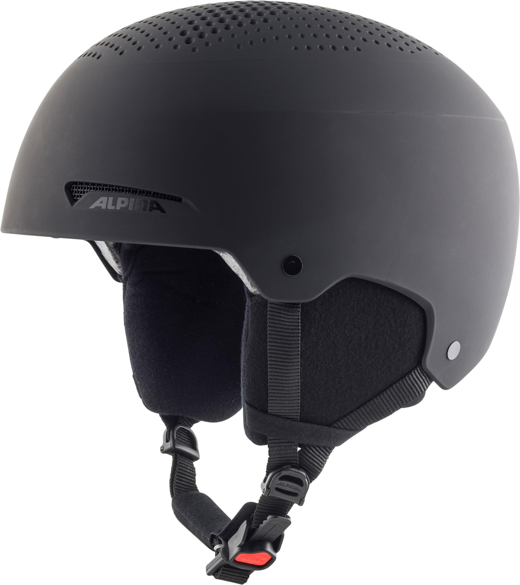 Alpina Arber – Lightweight ski helmet for adults, with removable ear pads, optimal shock absorption, black matt, L (58-61)