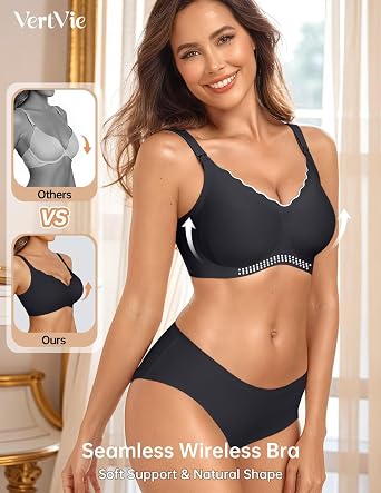 Vertvie Seamless Nursing Bras for Breastfeeding Jelly Support